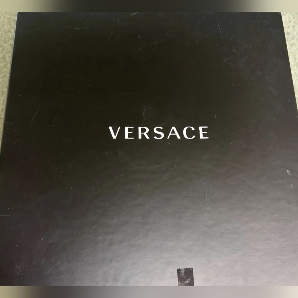 VERSACE I Love You Baseball Hat w Metal Medusa Adjust Buckle Blk XL Size 60 - Picture 7 of 7